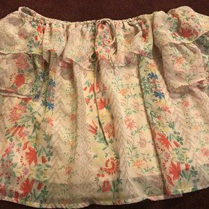 On The Road Floral Ruffle Off the Shoulder Blouse